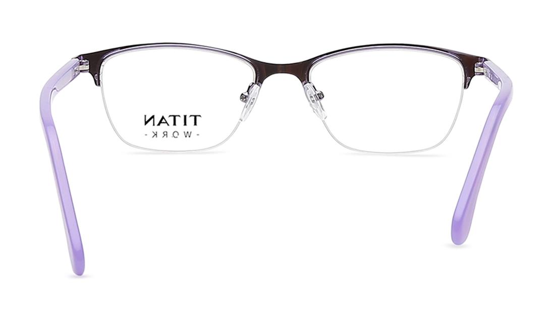 Titan EW1022WHM1 | 51 Purple Square Eyeglasses for Women — alternate view
