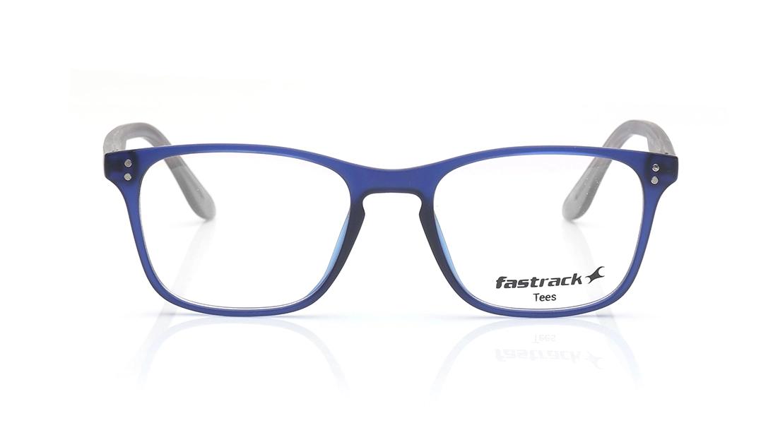 Tees By Fastrack Blue Rectangle Computer Glasses for Men and Women FT1536UFP6MBRCGV | 51