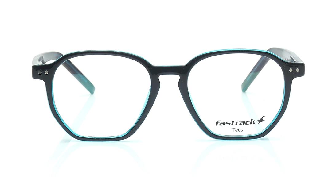 Tees By Fastrack Blue Geometric Computer Glasses for Men and Women FT1533UFP1MBKCGV | 54